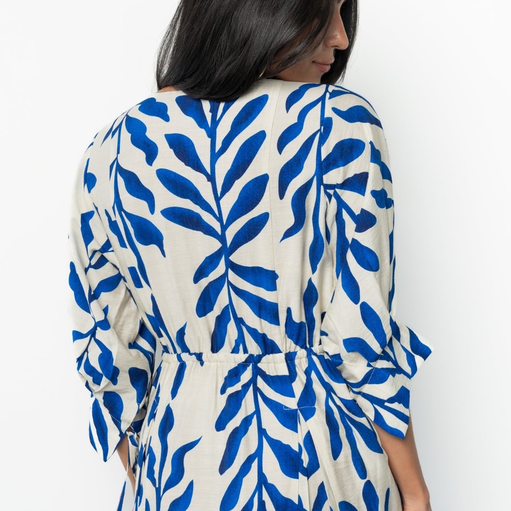 Baltic Born Málaga Midi Dress | Cobalt Print Size LL - Picture 4 of 5